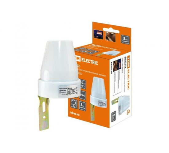 ფოტორელე TDM FRL-02 SQ0324-0002 ელექტრო აქსესუარები, წვრილი ტექნიკა ფოტორელე განკუთვნილია განათების ჩართვისა და გამორთვისათვის, განათების დონის მიხედვით. ფოტორელე TDM FRL-02 SQ0324-0002