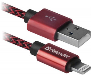 USB კაბელი 87807 USB 2.0 (AM) - Apple Lightning (M) 1 მ წითელი