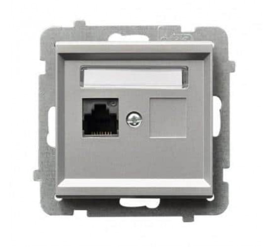 როზეტი კომპიუტერის Ospel GPK-1R-K-m-38 RJ45 Cat 5e 1 განყოფილებიანი ელექტრო აქსესუარები, წვრილი ტექნიკა Ospel არის პოლონური კომპანია, რომელიც 60 წელზე მეტხანს აწარმოებს ელექტროსამონტაჟო მოწყობილობებს. როზეტი კომპიუტერის Ospel GPK-1R-K-m-38 RJ45 Cat 5e 1 განყოფილებიანი